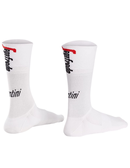 Strumpa Santini Trek-Segafredo Team, Vit/ Röd
