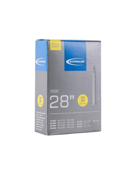 Slang Schwalbe Extra Light SV20 18/23-622 SV20 racerventil 80mm Xlight