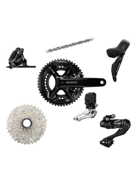 Komponentgrupp SHIMANO 105 Di2 R7100 172,5mm 50-34 CS11-34