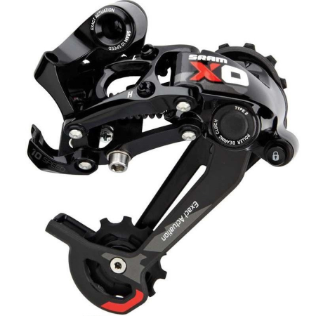 Bakväxel SRAM X0 Type 2, 10 växlar, medium cage, röd