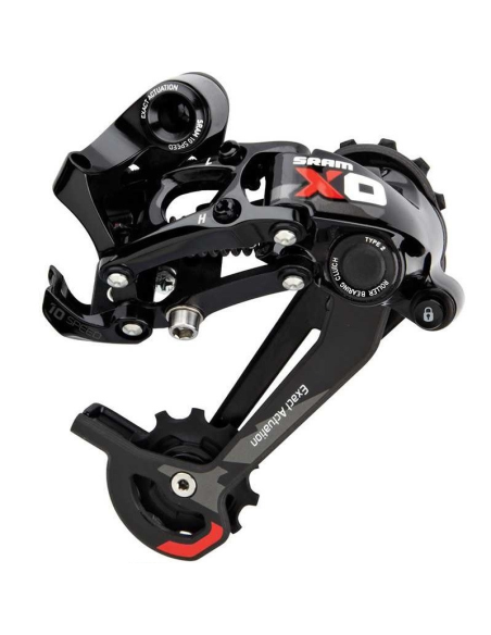Bakväxel SRAM X0 Type 2, 10 växlar, medium cage, röd