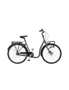 Cykel Skeppshult DELA, 7-VXL. MED KORG (47CM), OLIV MATT