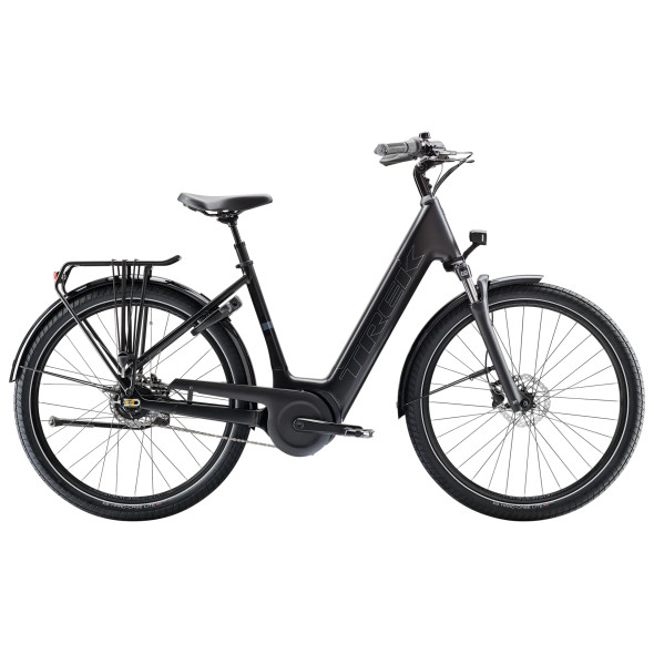 Cykel Trek District+ 4C Lowstep, Black Satin