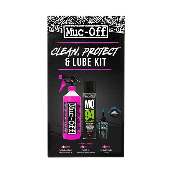 MUC-OFF Wash, Protect and Dry Lube Kit