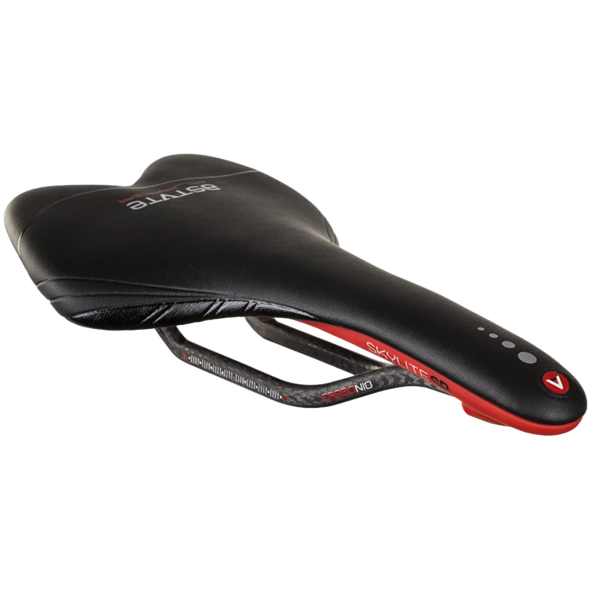 Sadel Astute Skylite SR Pilarga, Black-black-RED