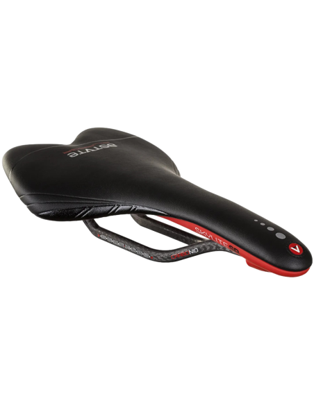 Sadel Astute Skylite SR Pilarga, Black-black-RED