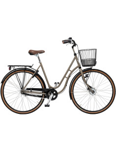 Cykel Skeppshult NATUR DAM, 7-VXL. MED KORG (54CM), LERA