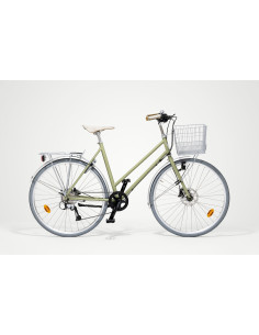 Cykel Skeppshult FAVORIT SPORT Dam 9 växlar, Späd lav matt