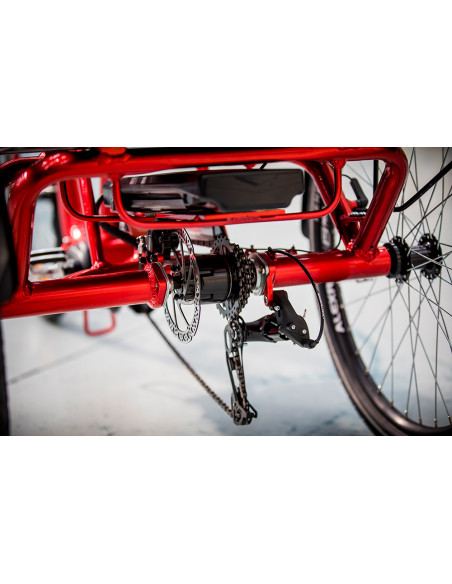 Cykel Monty Rocket 24 Trehjuling Röd