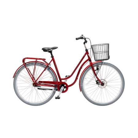 Cykel Skeppshult SMILE DAM, 3-VXL. MED KORG (53CM), FLAMRÖD