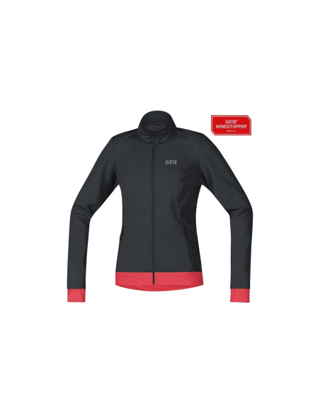 Jacka Gore C3 Women Windstopper Thermo | Svart/Rosa |