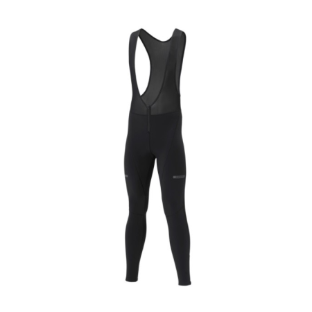 Byxa Lång Shimano Wind Tights u pad m hängslen Svart