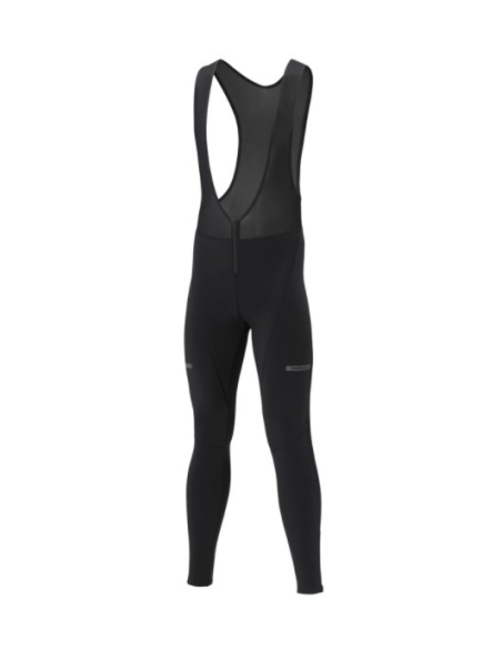 Byxa Lång Shimano Wind Tights u pad m hängslen Svart