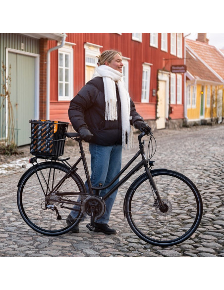 Korg Atran Grocery med väska AVS svart