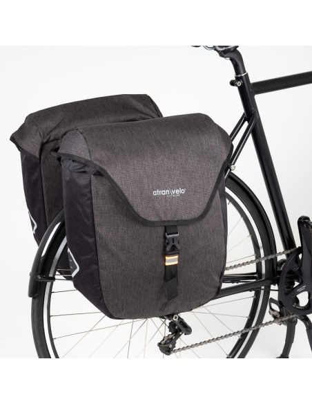 Väska Atran ZAP Double side pannier AVS, grå/svart