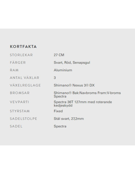 Cykel Crescent NARRE 20 3-VXL, Roströd