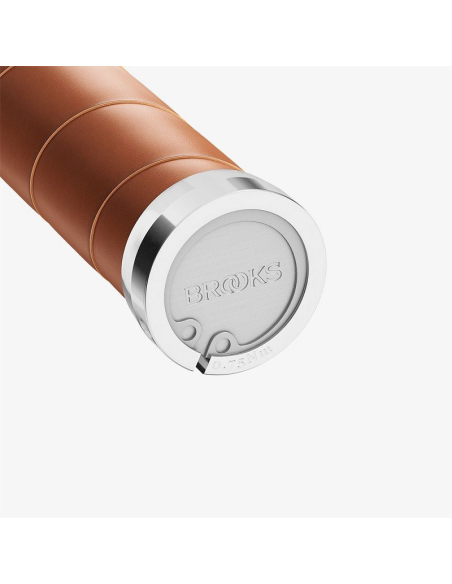 HANDTAG BROOKS Alu/Läder Honung 130 + 100 mm