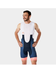 Byxa kort Santini Trek-Segafredo Replica Blue/Coral