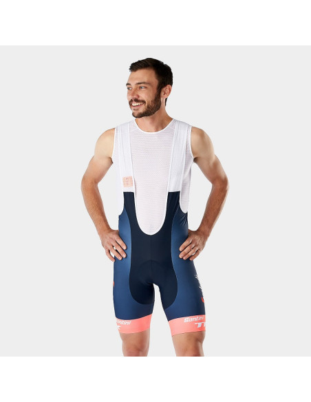 Byxa kort Santini Trek-Segafredo Replica Blue/Coral