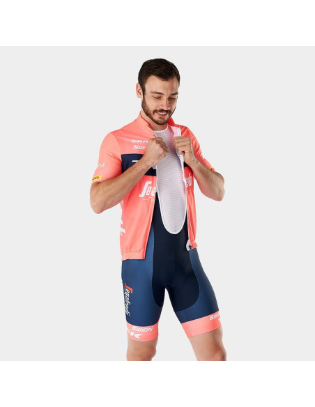 Byxa kort Santini Trek-Segafredo Replica Blue/Coral