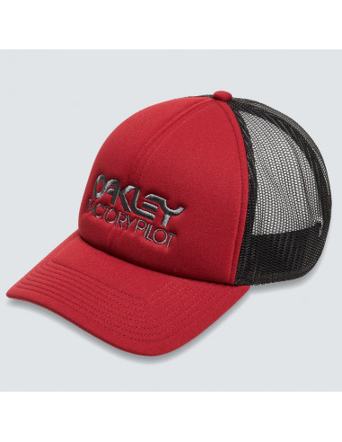 Keps Oakley Factory Pilot Trucker Hat, Iron Red